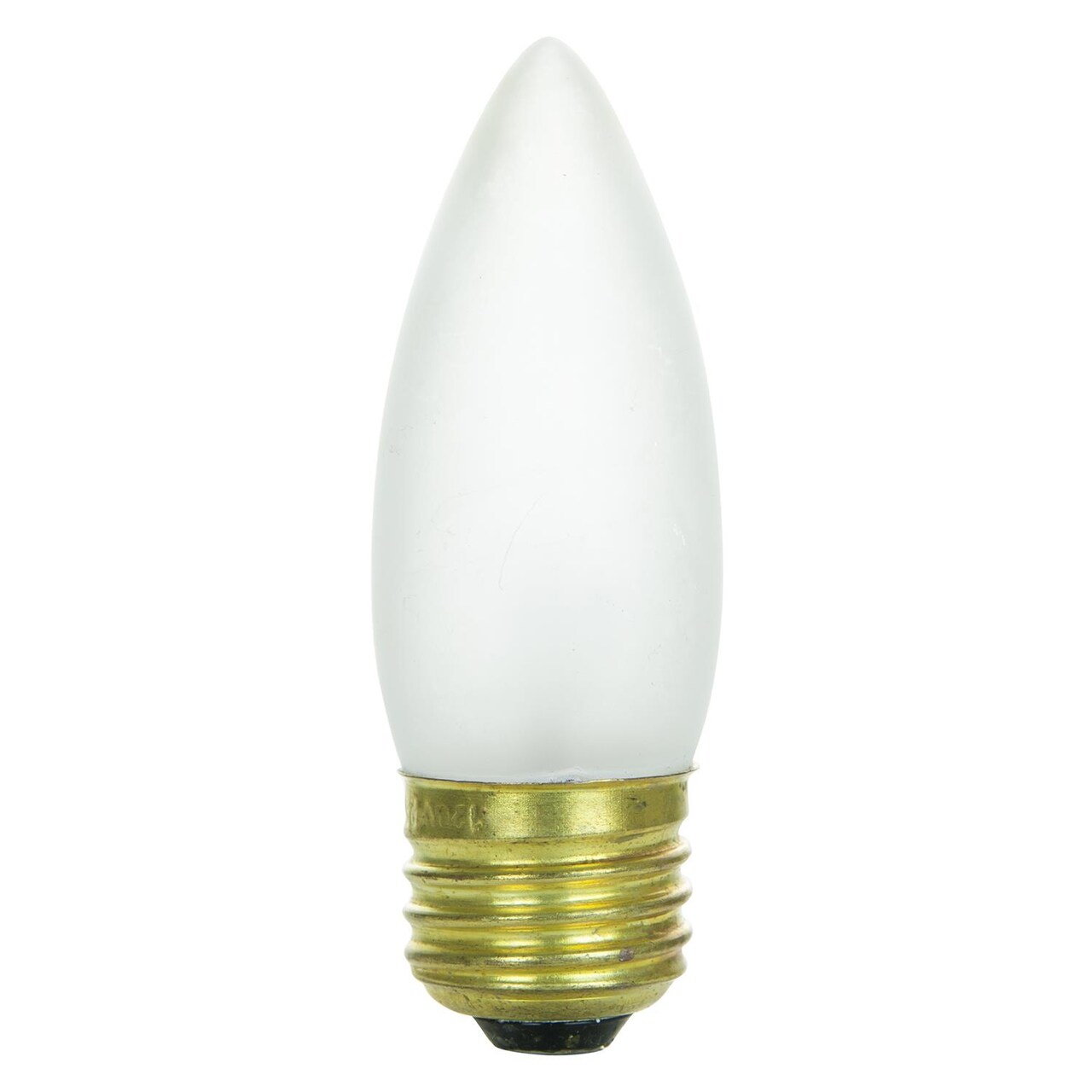 2Pk - SUNLITE 25w Medium Base Torpedo Tip Chandelier Medium Frost Incandescent Bulb